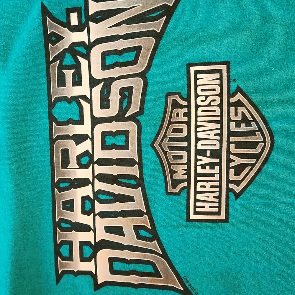 Harley-Davidson Men's Aqua Short Sleeve Tee - Picture 5 of 6